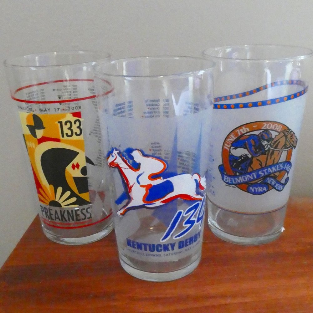 Kentucky Derby Triple Crown 2008 Julep Glasses Set